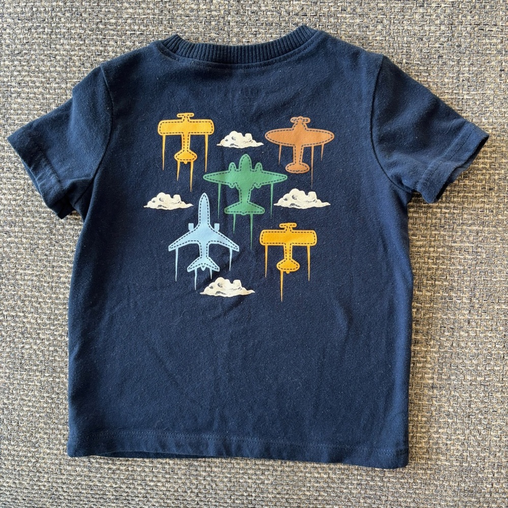 5/$25 Garanimals Navy Airplane Graphic Tee Boys 18M